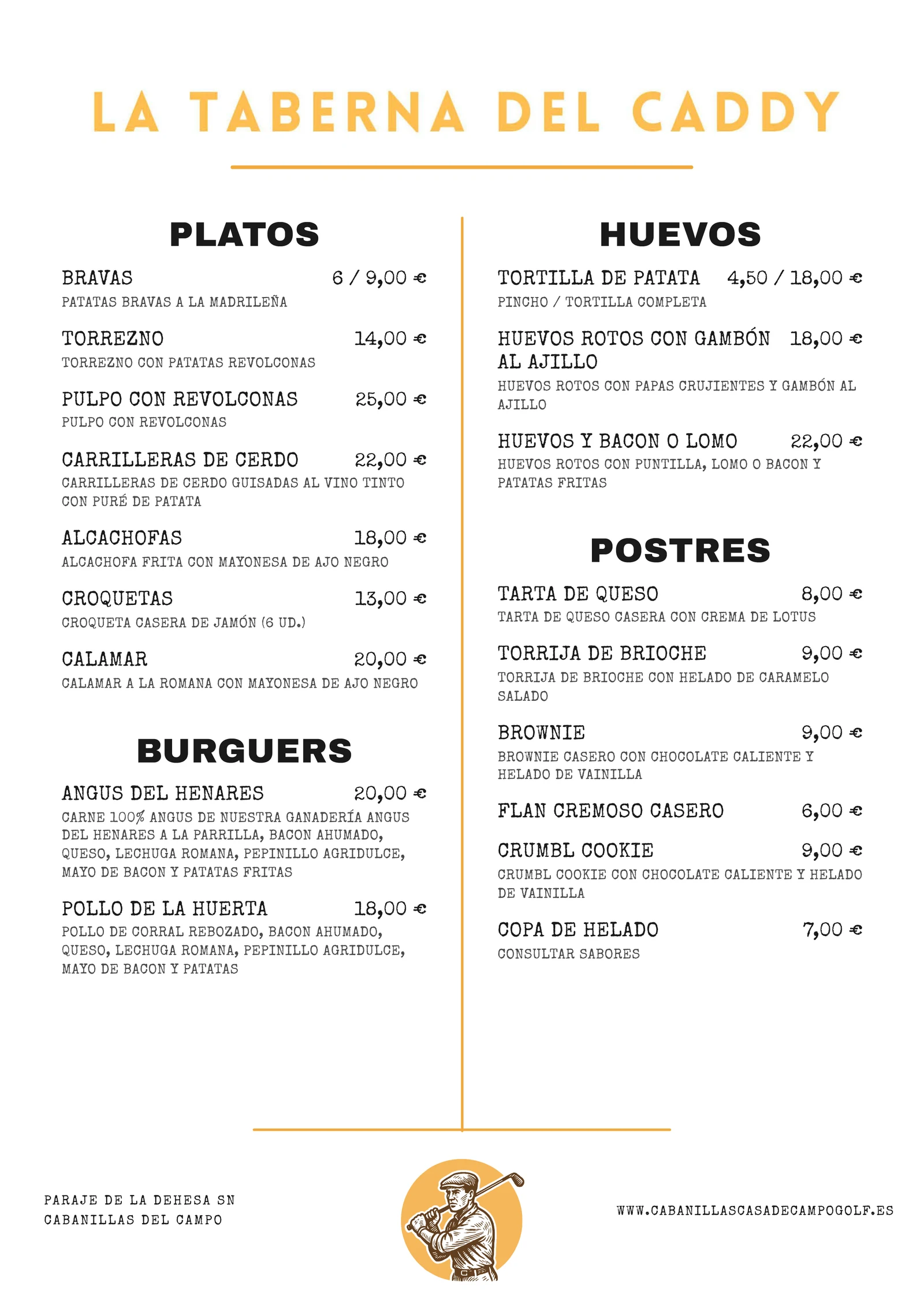 Carta La Taberna del Caddy — página 2