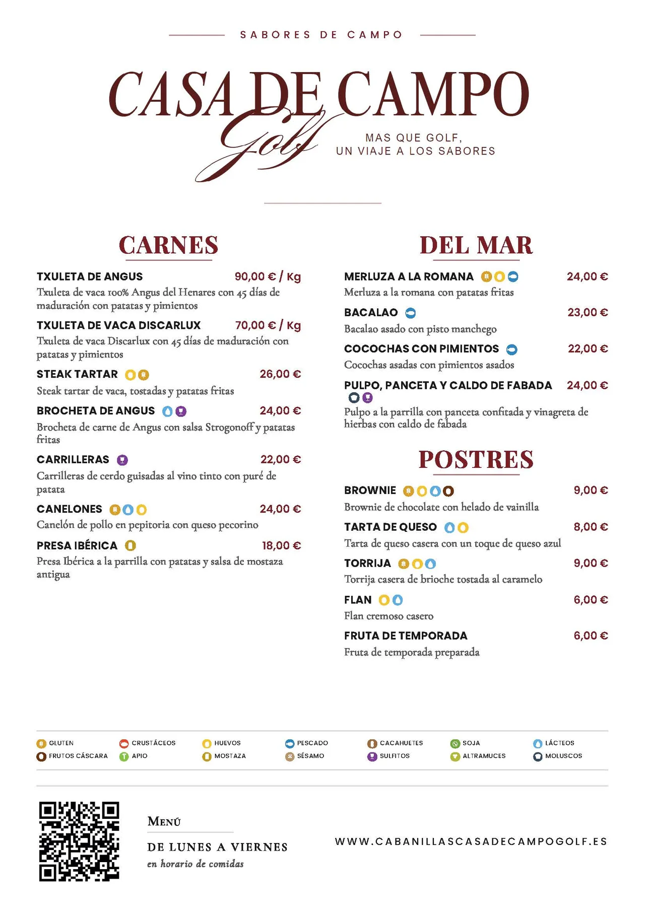 Carta Restaurante Casa de Campo — página 2