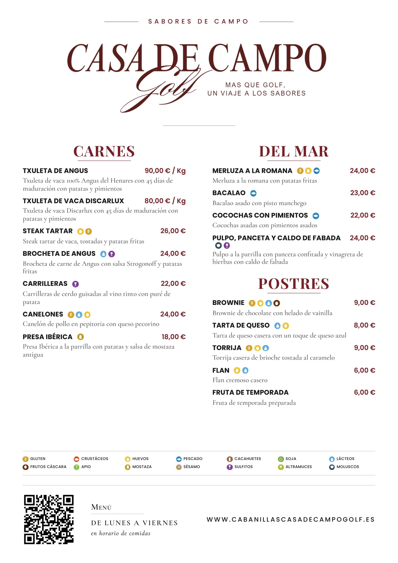Carta Restaurante Casa de Campo — página 2
