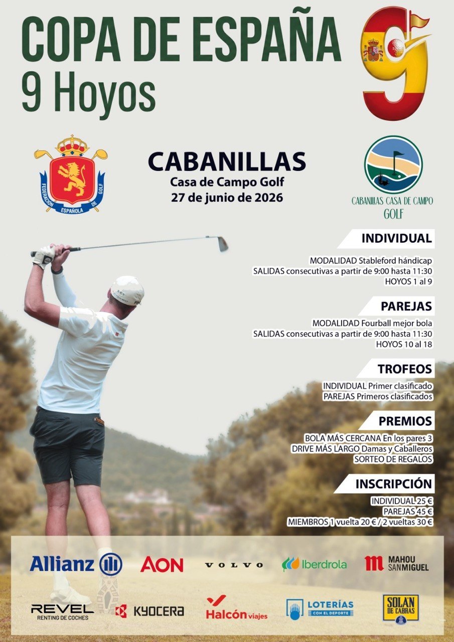Cartel Copa de España 9 Hoyos 2026 — Cabanillas Casa de Campo Golf