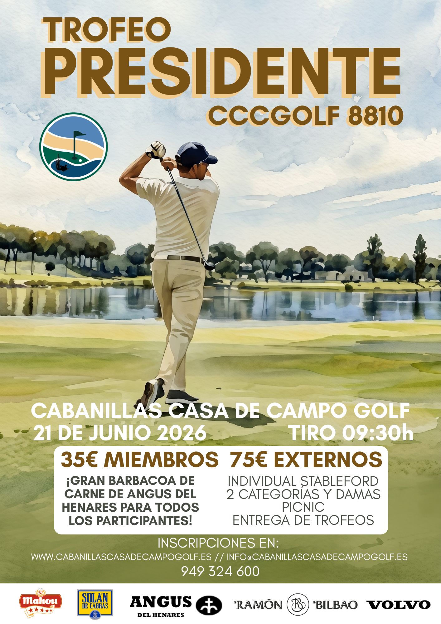 Cartel Trofeo Presidente 2026 — Cabanillas Casa de Campo Golf